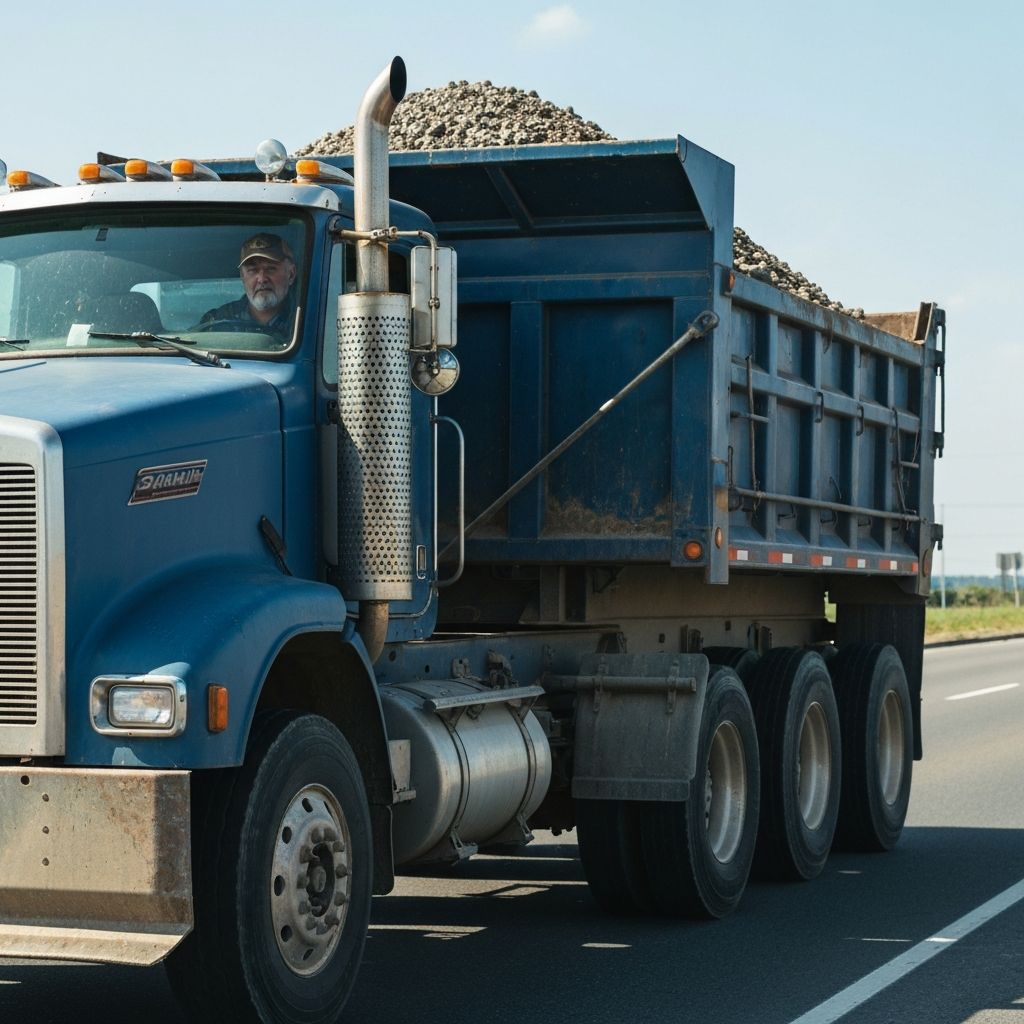 Dump Trailer Hauling
